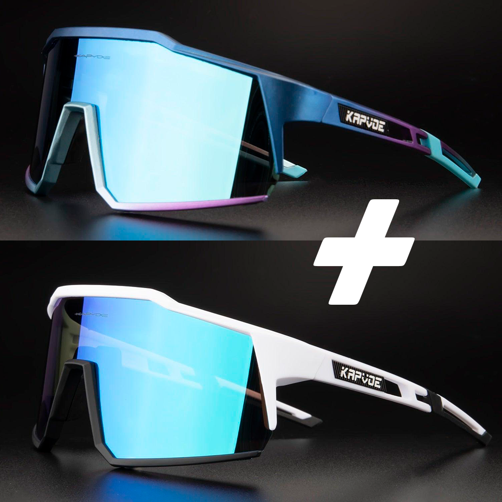 Óculos De Ciclismo Kapvoe 4 Lentes Polarizadas - COMPRE 1 LEVE 2