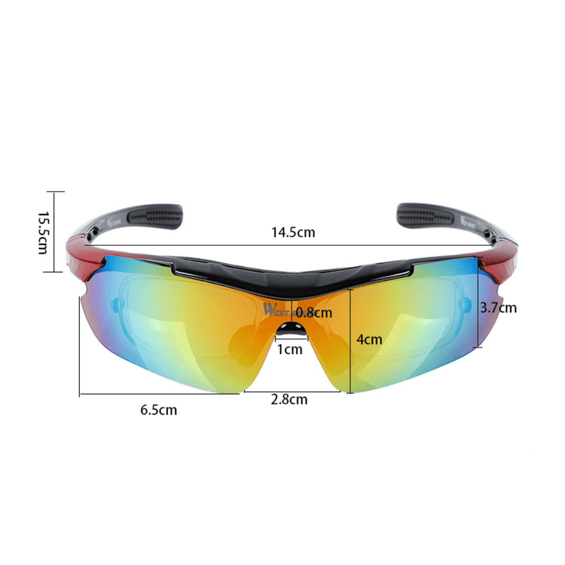 Óculos de Ciclismo com 5 Modelos de Lentes