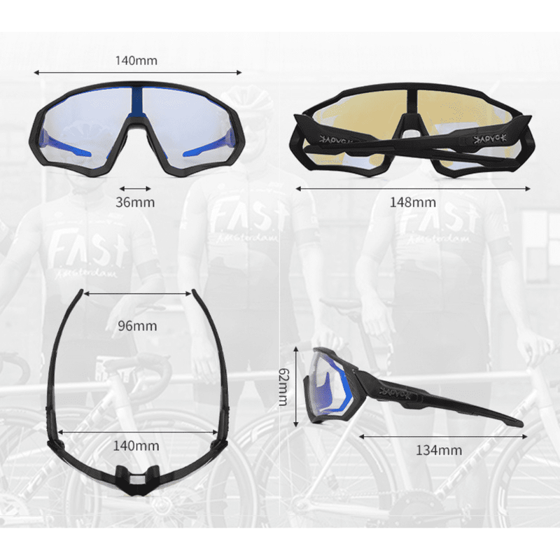 Óculos de Ciclismo 5 Lentes Polarizadas