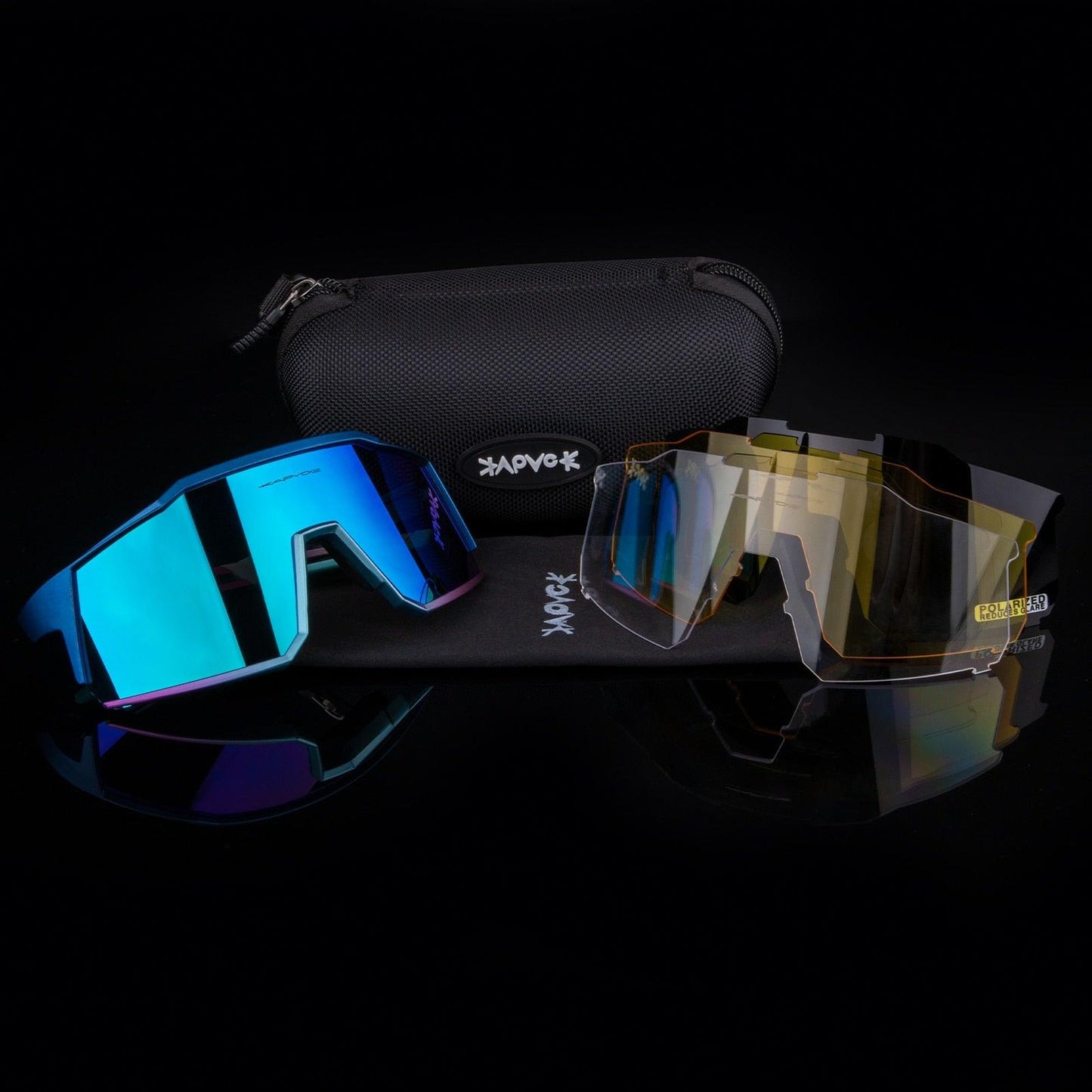 Óculos De Ciclismo Kapvoe 4 Lentes Polarizadas - COMPRE 1 LEVE 2