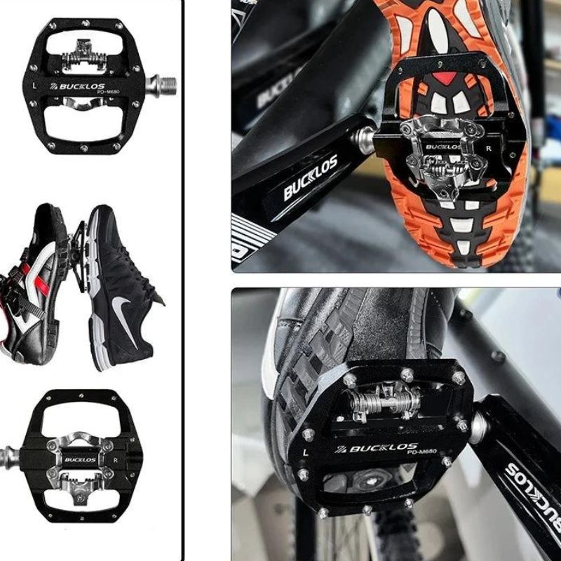 Pedal de Bicicleta em Aço Inox - MTB/Speed - BUCKLOS | Preto