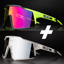 Óculos De Ciclismo Kapvoe 4 Lentes Polarizadas - COMPRE 1 LEVE 2