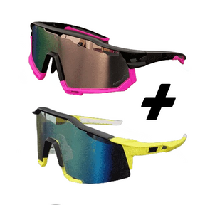 Óculos De Ciclismo com Lente Proteção BikeForce - COMPRE 1 LEVE 2