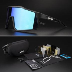 Óculos De Ciclismo Kapvoe 4 Lentes Polarizadas - COMPRE 1 LEVE 2