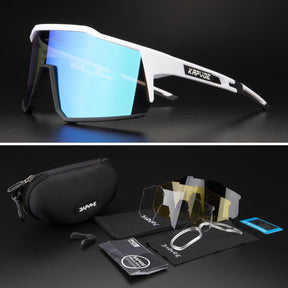 Óculos De Ciclismo Kapvoe 4 Lentes Polarizadas - COMPRE 1 LEVE 2