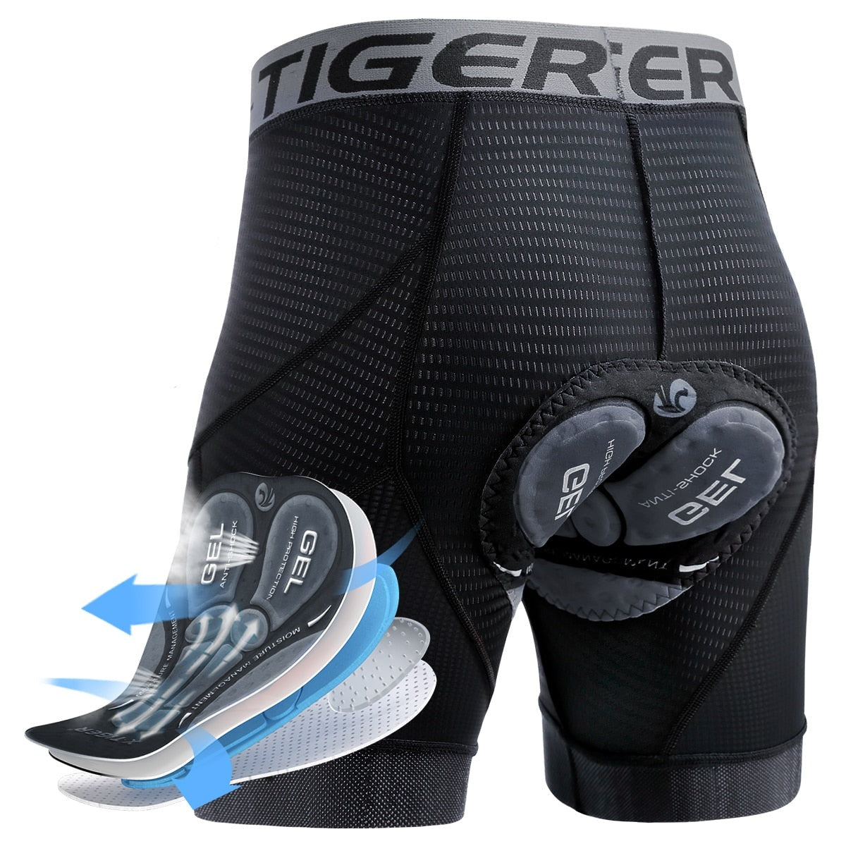 Short De Ciclismo Masculino Acolchoamento em Gel 3D X-Tiger